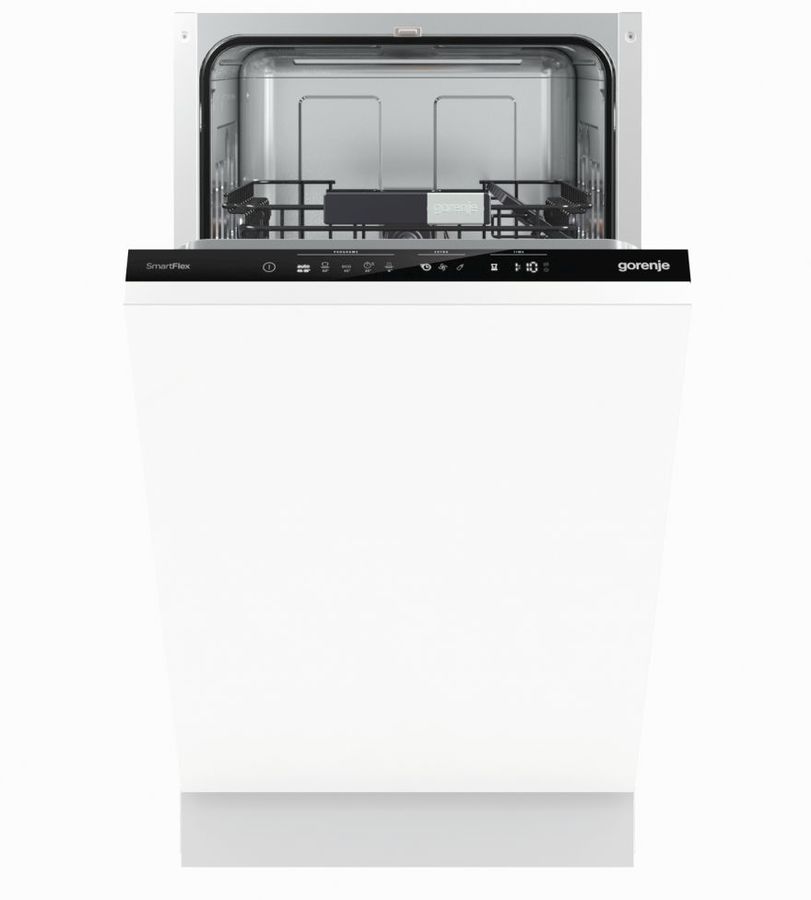 Встраиваемая посудомоечная машина GORENJE GV55210/ Узкая,  81.5x44.8x55, 9 комплектов посуды, 2 корзины, 5 программ, 47дБ, GV55210