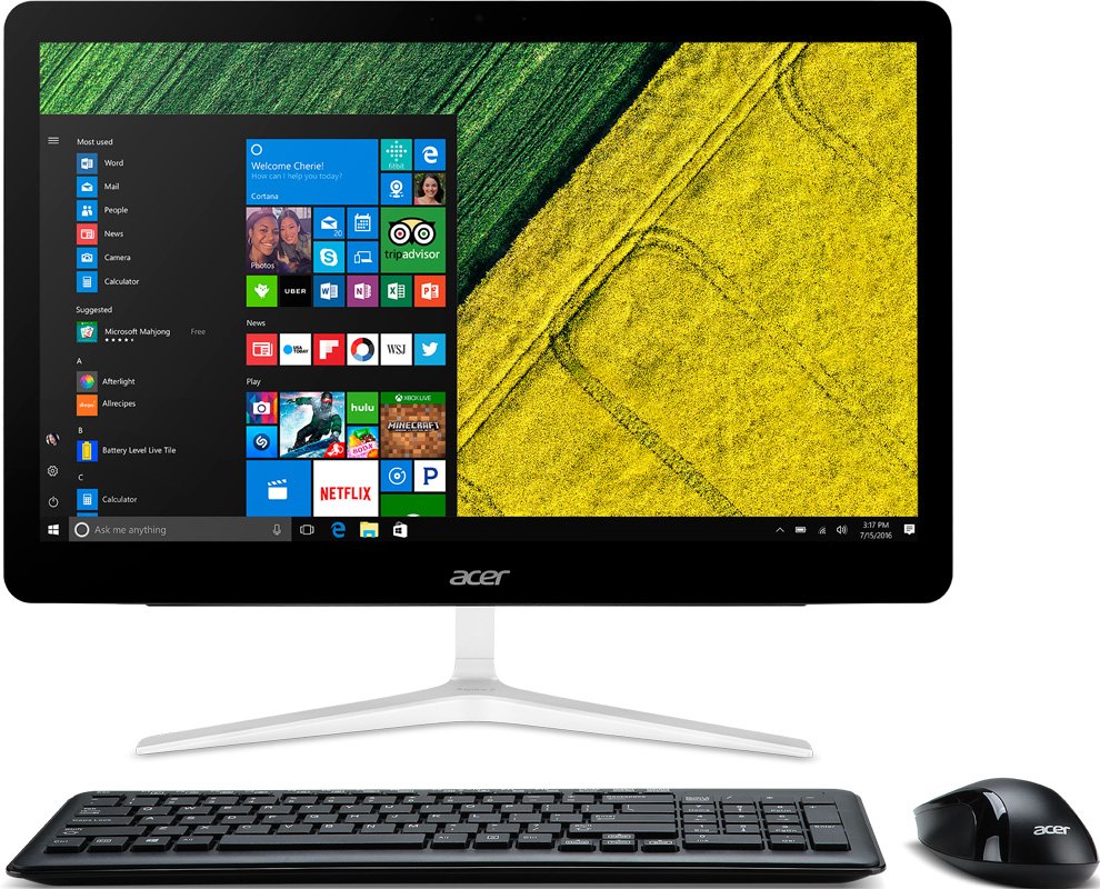 Моноблок Acer Aspire Z24-880 23.8" Full HD i5 7400T (2.4)/4Gb/1Tb 5.4k/HDG630/DVDRW/CR/Free DOS/GbitEth/WiFi/BT/90W/клавиатура/мышь/Cam/серебристый