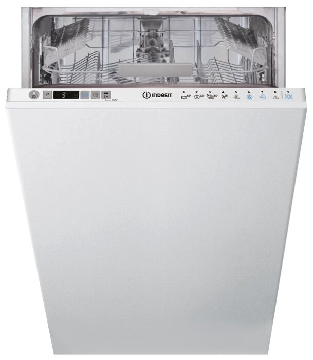 Встраиваемая посудомоечная машина INDESIT DSIC 3T117 Z, Узкая, 10 комплектов, 9 программ, дисплей, расход воды 9 литров, уровень шума 47 дБ(А)