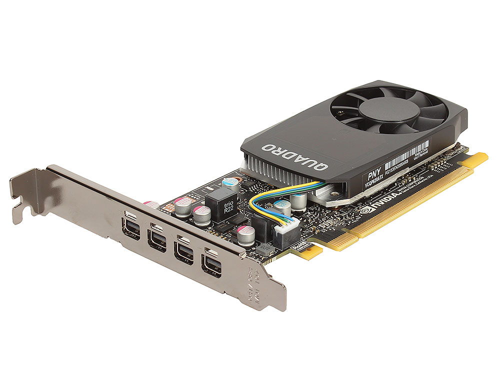 Видеокарта PNY Quadro P620, PCI-E 2.0, память 2 Гб GDDR5, 128 бит, 4xMini DisplayPort, Retail