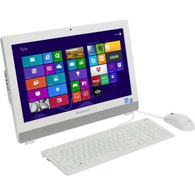 Моноблок Lenovo S20-00 (19.5" 1600x900 Cel J1800/2Gb/500Gb/Windows 8 Bing/WiFi/клавиатура/мышь/Cam/белый), F0AY003NRK