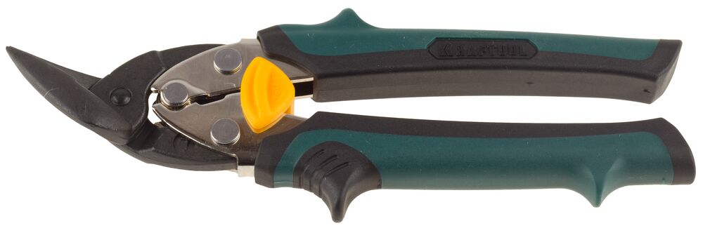 Ножницы KRAFTOOL "UNI-KRAFT" по твердому металлу,с двойной рычажной передачей,Cr-Mo,двухкомпонентная ручка,левые,180мм, 2326-L