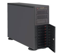 Серверная платформа Supermicro SERVER SYS-7048R-TR Tower/4U, 2xSoket 2011-R3, Up to 1TB ECC DDR4 2133MHz, 16 DIMM,  1x PCI-E 3.0 x16 slots