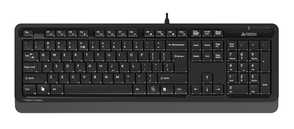 Клавиатура,A4 Tech Fstyler FK10 USB,Black-Grey, Multimedia, FK10 GREY