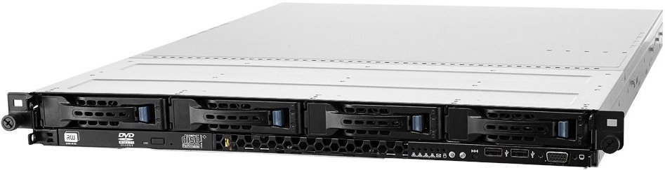 Серверная платформа ASUS RS300-E9-PS4, 1U, LGA1151, Intel C232, 4 x DDR4, 4 x 3.5" SATA, 4xGigabit Ethernet (1000 Мбит/с), DVD-RW, 400 Вт