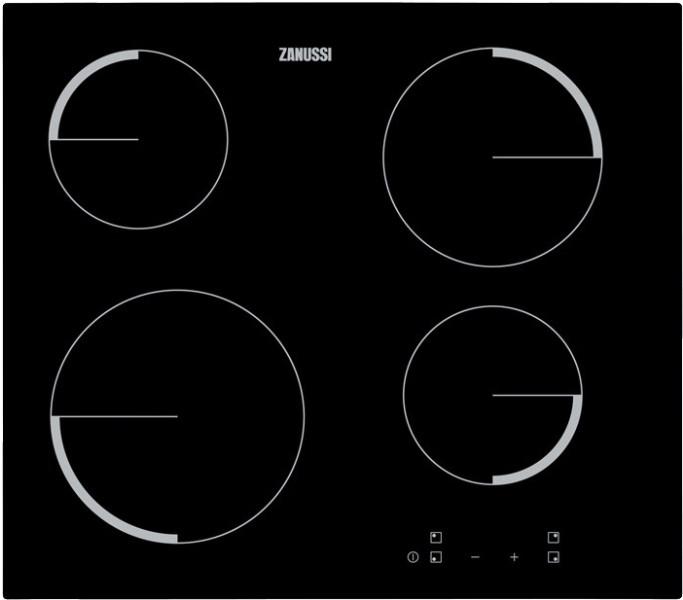 Встраиваемая варочная панель ZANUSSI ZEV56240FA (59x52 см, стеклокерамика, независимая, сенсорное управление, черная)