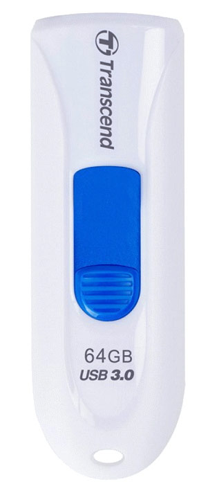 Flash Drive 64 Gb Transcend JetFlash 790 USB3.0 Белый/Синий, TS64GJF790W