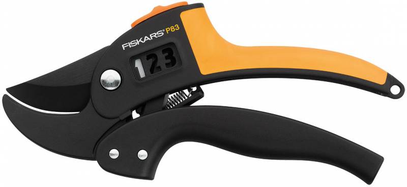 Секатор контактный Fiskars PowerStep P83 черный/оранжевый (111670)