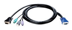 Набор кабелей,D-Link KVM-401, для DKVM - 2хPS/2,1xVGA, 1xUSB 1.8м