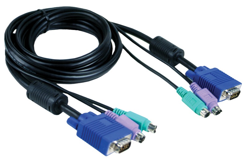 Кабель для переключателя,D-Link Cable Kit for DKVM, (DKVM-CB,kbd,mouse,monitor), DKVM-CB