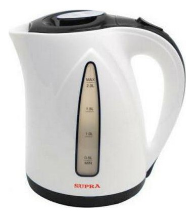 Чайник электрический Supra KES-2004 2л. 2200Вт серый/белый (корпус: пластик)