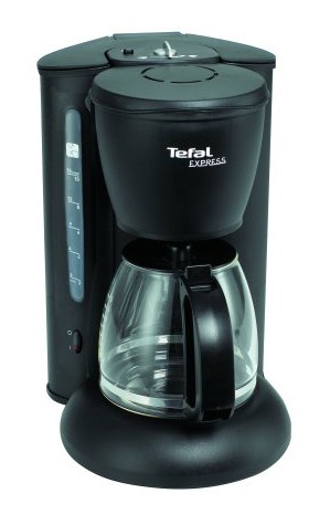Кофеварка TEFAL CM410530 (капельного типа, 1.25 л, с фильтром, черный пластик)