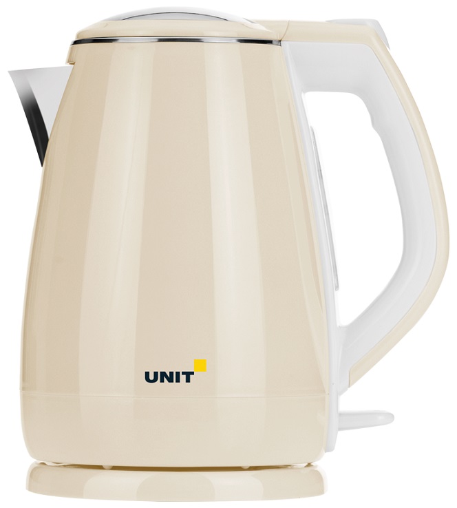Чайник электрический UNIT UEK-268, Сталь - Пластик (Двухслойный корпус), 1.8л., 2200Вт. (Бежевый) 