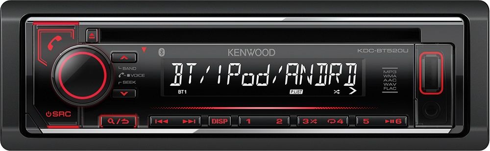 Автомагнитола CD Kenwood KDC-BT520U 1DIN 4x50Вт