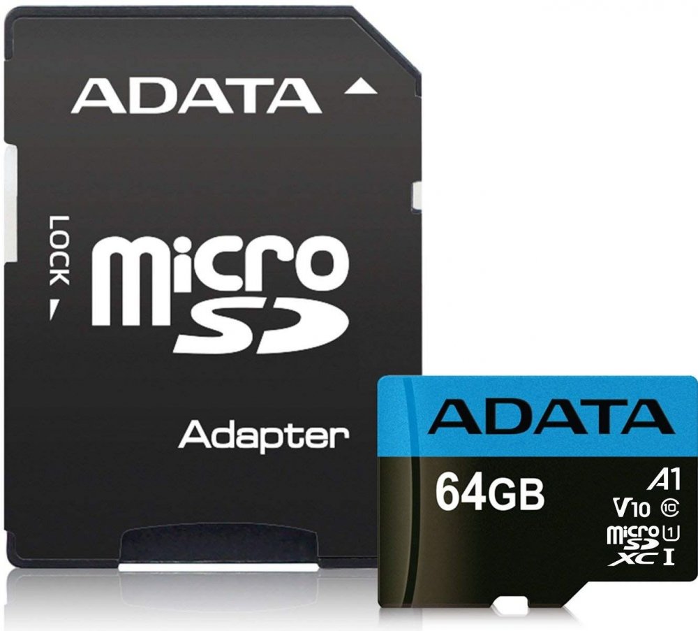 Карта памяти ADATA MICRO SDXC 64GB CLASS10 W/A AUSDX64GUICL10A1-RA1