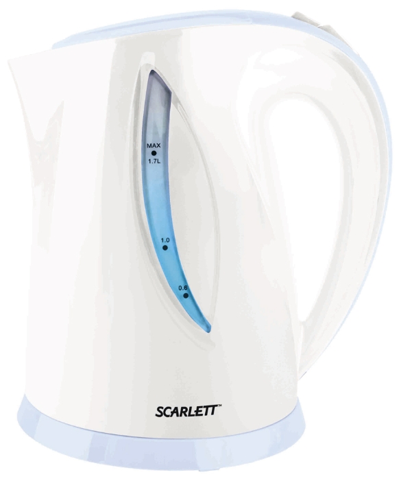 Чайник электрический Scarlett SC-EK18P16 1.7л. 2200Вт белый/голубой (корпус: пластик)