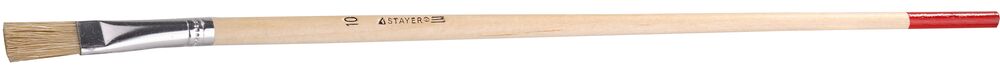 Кисть круглая тонкая STAYER "UNIVERSAL-STANDARD", светлая натуральная щетина, деревянная ручка, №10 