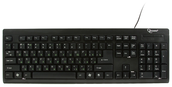 Клавиатура,Gembird KB-8300U-BL-R USB,Black