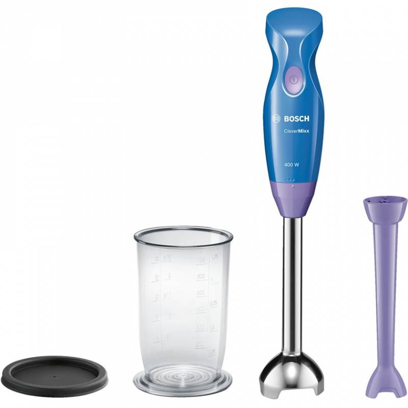 Блендер BOSCH, 400 Вт, мерный стакан, цвет: синий/ фиолетовый, MSM2413V