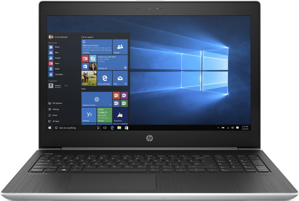 Ноутбук HP Probook 450 G5 <2RS18EA> i7-8550U (1.8)/8Gb/256Gb SSD/15.6" FHD IPS AG/Int Intel UHD 620/Cam HD/BT/FPR/Win10 Pro (Pike Silver)