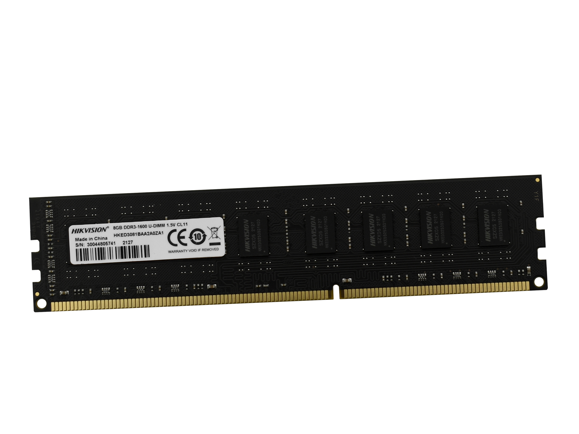 Память DIMM 8 GB,DDR3,PС12800/1600,Hikvision, HKED3081BAA2A0ZA1/8G