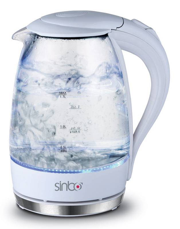 Чайник электрический Sinbo SK 7338 1.7л. 2200Вт черный (корпус: стекло)