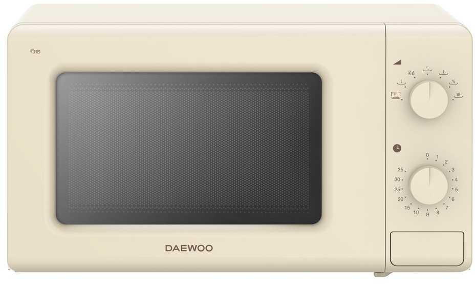 Микроволновая печь DAEWOO KOR-7717C, 20л, соло, мощность - 700Вт, механическое управление, 7 уровней мощности, система вогнутых отражателей, открывани
