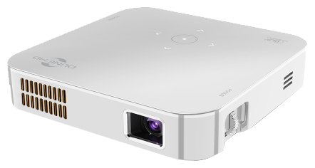 Мобильный проектор Dune HD Traveler: 4К, DLP qHD, 600 lumens, 3500:1, CPU Amlogic S905X, RAM 1 Gb, Flash 8 Gb, USB2.0, WiFi 802.1ac, BT 4.2,  A/V Out,