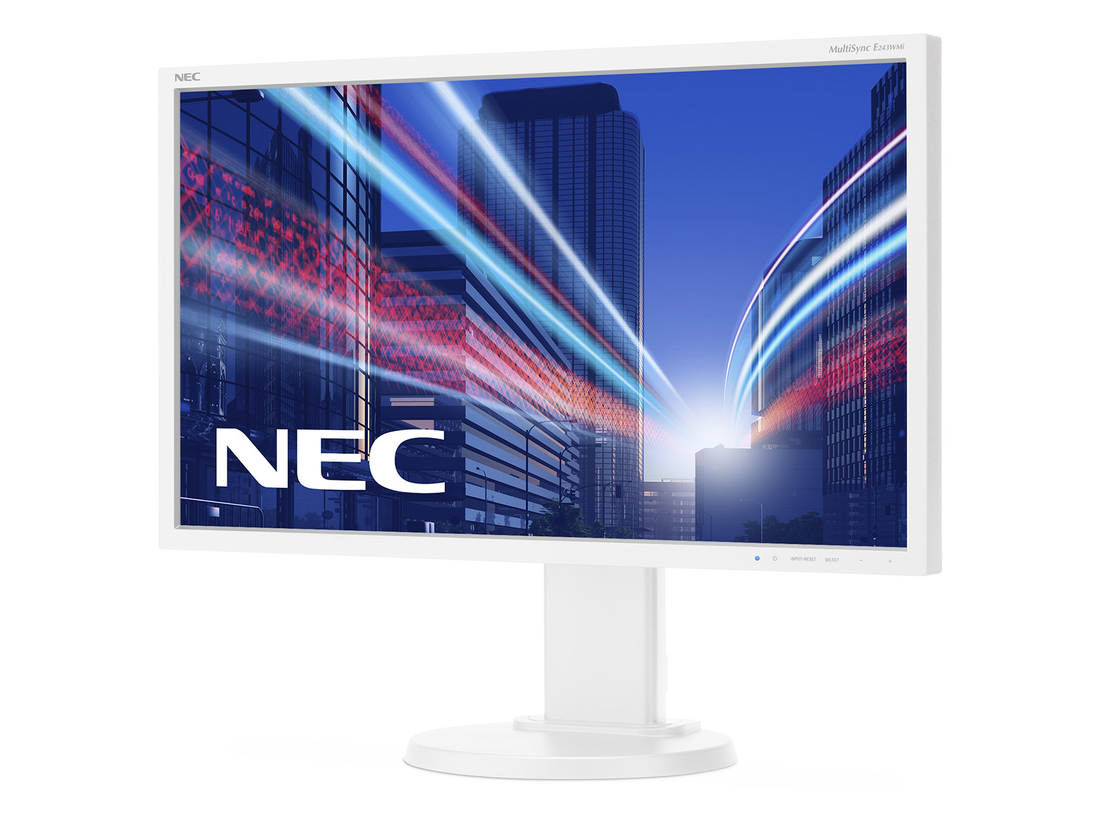 Монитор NEC 24''  E243WMi monitor,Silv/White(250cd/m2,1000:1,6ms,1920x1080,178/178,Hight adj:110,Swiv,Tilt,Pivot;DVI-D,D-sub,Displ.Port; Internal PS;2