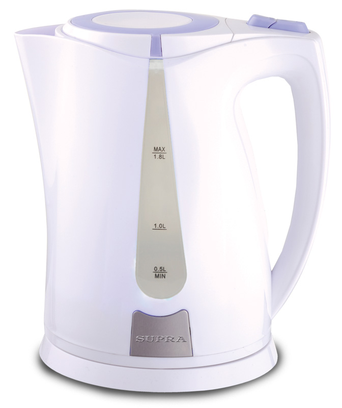 Чайник электрический Supra KES-1821 1.8л. 2200Вт белый/фиолетовый (корпус: пластик)