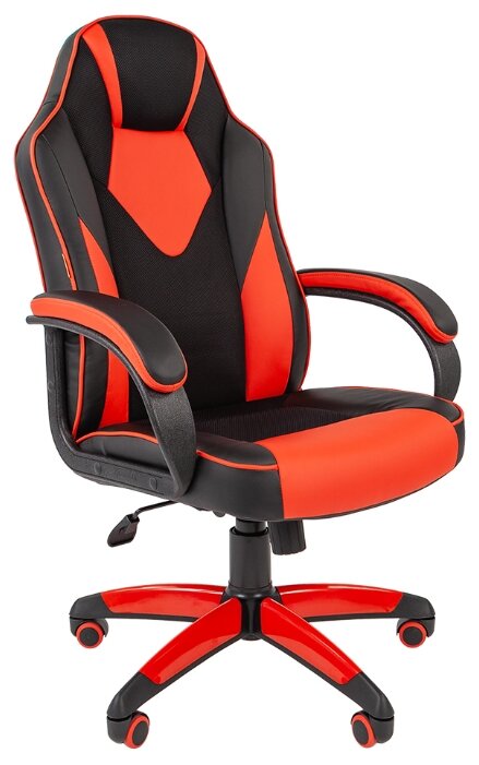 Компьютерное кресло Chairman Game 17 Россия экопремиум черный/красный