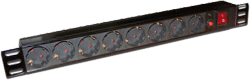 Блок розеток Lanmaster  TWT-PDU19-10A8P 