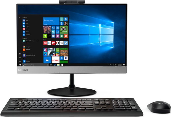 Моноблок Lenovo V410z All-In-One 21,5" i3-7100T 4Gb 256GB SSD Intel HD DVD±RW AC+BT USB KB&Mouse Win 10Pro 1Y carry-in