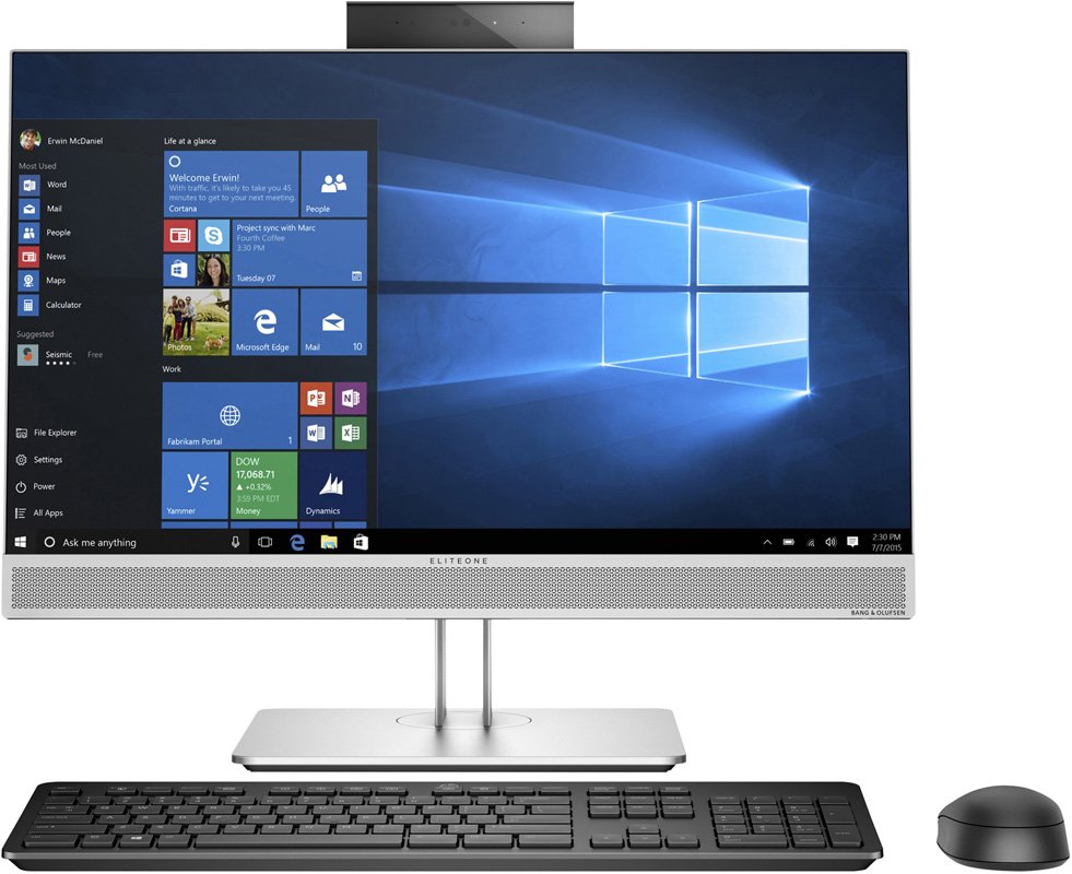 Моноблок HP EliteOne 800 G3 All-in-One 23,8"Touch (1920 x 1080),Core i5-7500,8GB DDR4-2400 SDRAM,512GB SSD,DVDRW,Wrless kbd&mouse,Adjustable Stand,Int