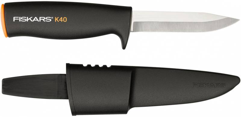 Нож садовый Fiskars K40 большой черный/оранжевый (125860)