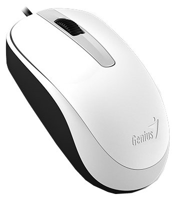 Мышь Genius Mouse DX-120, Optical, USB, 1000dpi, White, подходит под обе руки