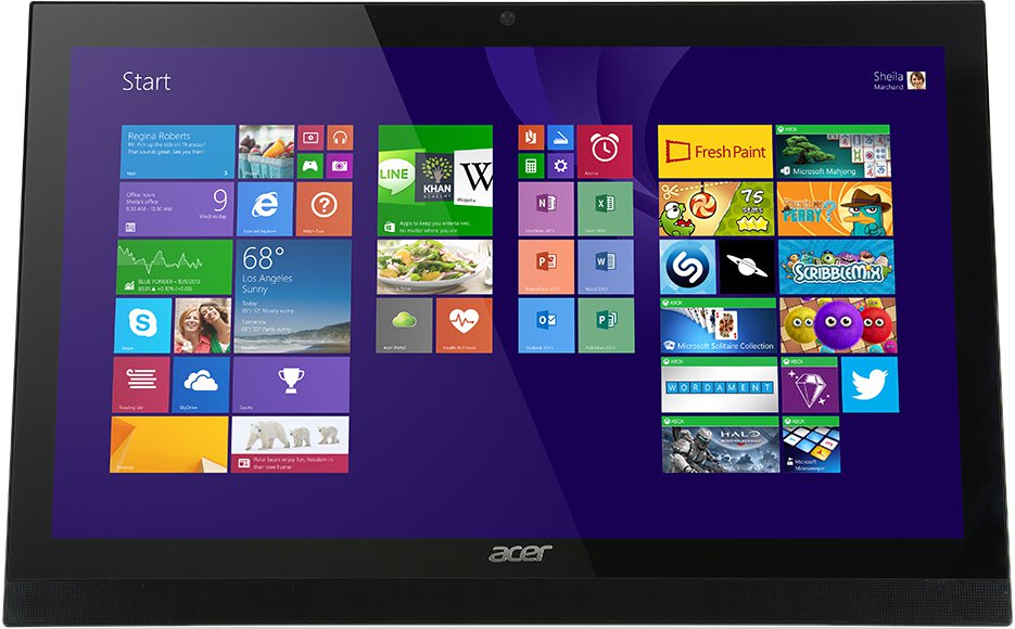 Моноблок Acer Aspire Z1-623 21.5" Full HD i3 5005U/4Gb/500Gb/HDG/DVDRW/Free DOS/WiFi/BT/клавиатура/мышь/черный