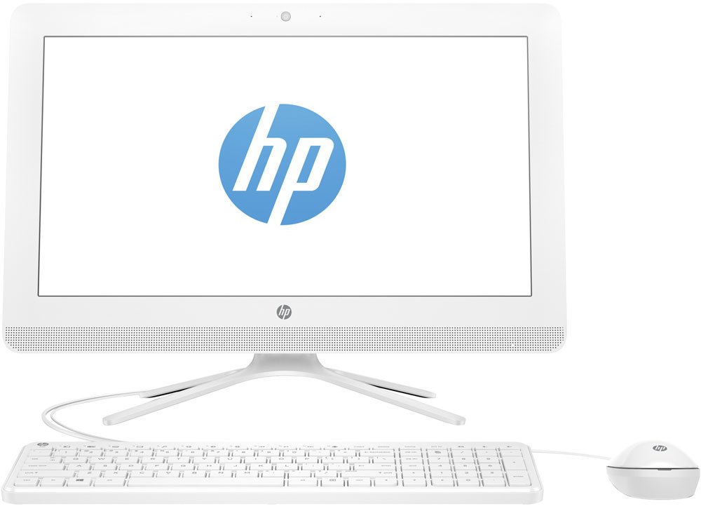 Моноблок HP 20-c005ur   19.5"(1600x900)/Intel Core i3 6100U(2.3Ghz)/4096Mb/1000Gb/DVDrw/Int:Intel HD Graphics 520/Cam/BT/WiFi/war 1y/4.4kg/Snow White/