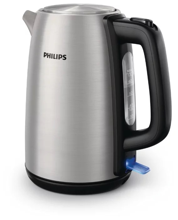 Чайник Philips HD9351/91, мощность 2200 Вт, объем 1.7 л, индикация уровня воды, подсветка при включении, съемный фильтр от накипи, материал корпуса: н