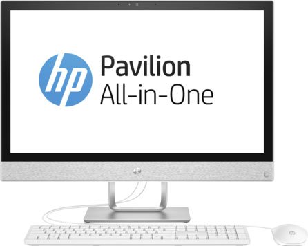 Моноблок HP Pavilion 24-r002ur   23.8"(1920x1080)/Intel Core i3 7100T(3.4Ghz)/4096Mb/1000+16SSDGb/DVDrw/Int:Intel HD Graphics 630/Cam/BT/WiFi/war 1y