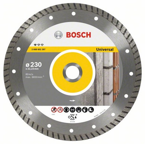 Алмазный диск универсальный Bosch 230-22,23T (угловые шлифмашины)