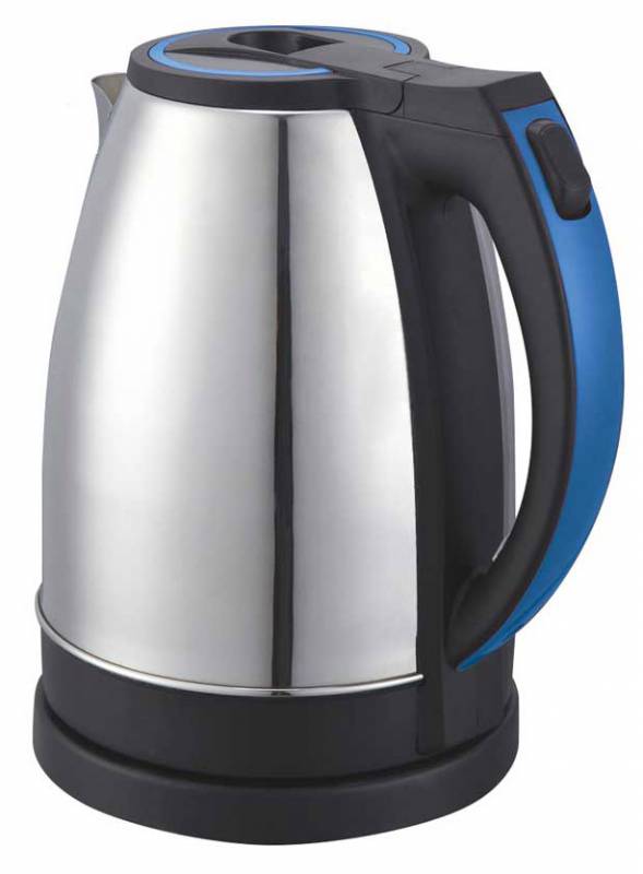 Чайник электрический Supra KES-2231 2.2л. 2200Вт серебристый/синий (корпус: нержавеющая сталь)