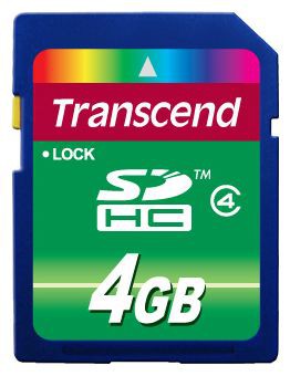 Память Secure Digital Card ,4 GB, (SD), Transcend, TS4GSDHC4