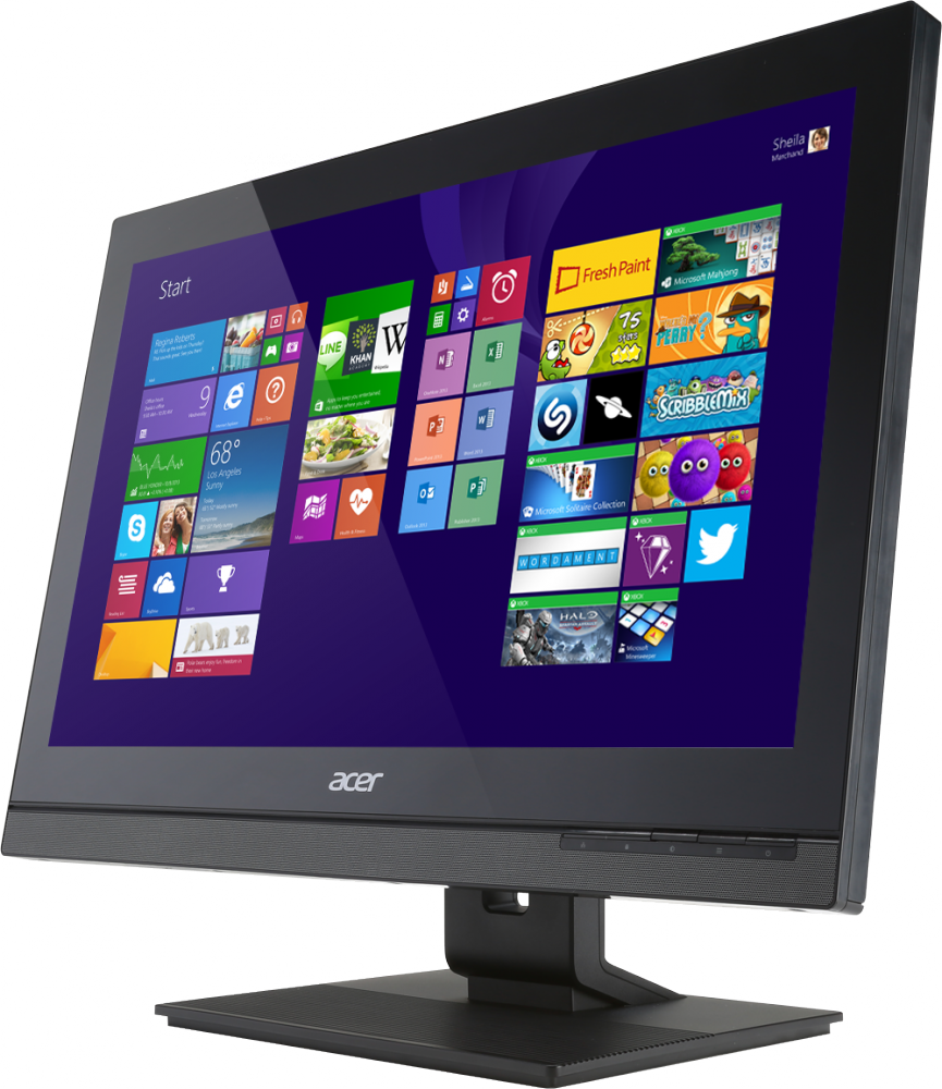 Моноблок Acer Veriton Z4810G (23" FHD i5 4460T/4Gb/1Tb/IntHDG/DVDRW/MCR/W7Pro64/WiFi/BT 1920*1080/Web/клавиатура/мышь /Win8.1Pro), DQ.VKQER.071