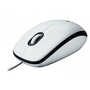 Мышь,Logitech B100 Optical Mouse USB,White, 910-003360