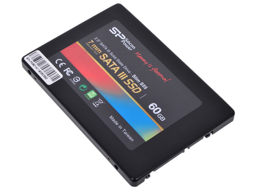 Жесткий диск SSD,60 GB,Silicon Power S55 SATA-III, 2.5", SP060GBSS3S55S25