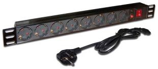 Блок розеток Lanmaster  TWT-PDU19-10A8P-3.0 