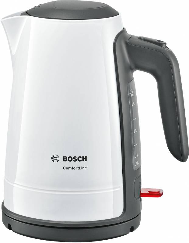 Чайник электрический Bosch TWK6A011 1.7л. 2400Вт белый/черный (корпус: пластик)
