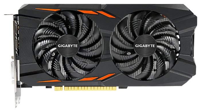 Видеокарта Gigabyte GeForce GTX 1050 Ti, 4Gb GDDR5 128-bit, PCI-Ex16 3.0, DVI-Dx1, DP1.4x1, HDMI2.0bx3, ATX, 2-slot cooler,GV-N105TWF2-4GD