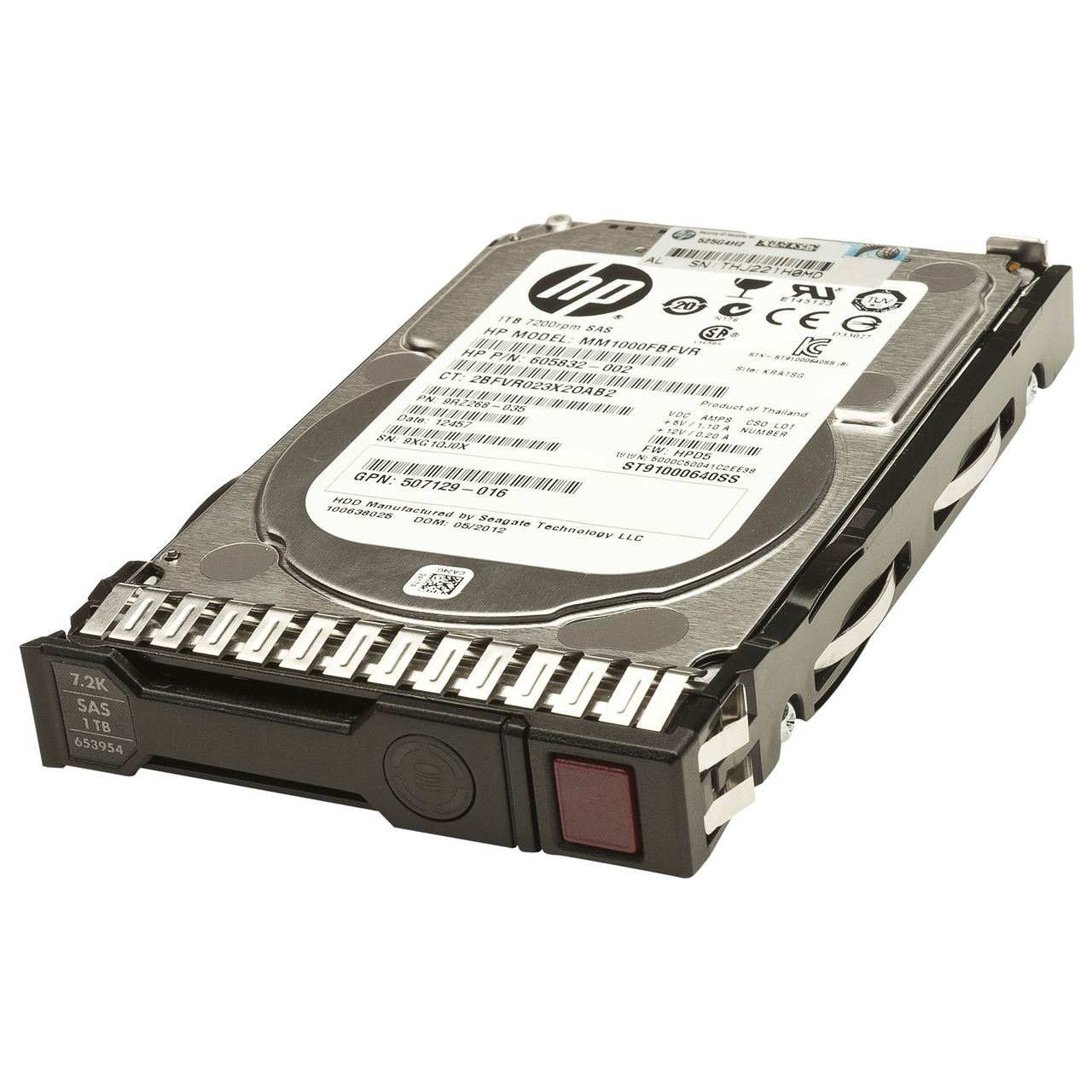 Жесткий диск HP 861691-B21, 1TB 3.5"(LFF) SATA 7,2k 6G Hot Plug SC Midline (for HP Proliant Gen9/Gen10 servers & D3000) analog 657750-B21